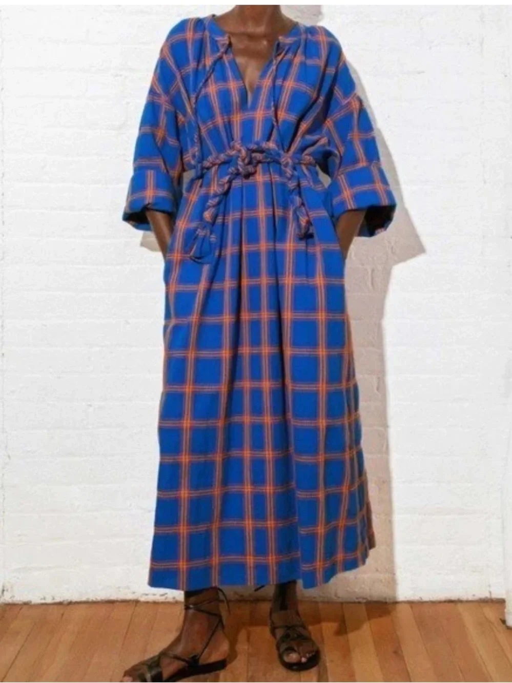 NEW! MARA HOFFMAN Lysa Cover Up Dress in Blue Multi Size S Resortwear Cruise - Picture 1 of 13